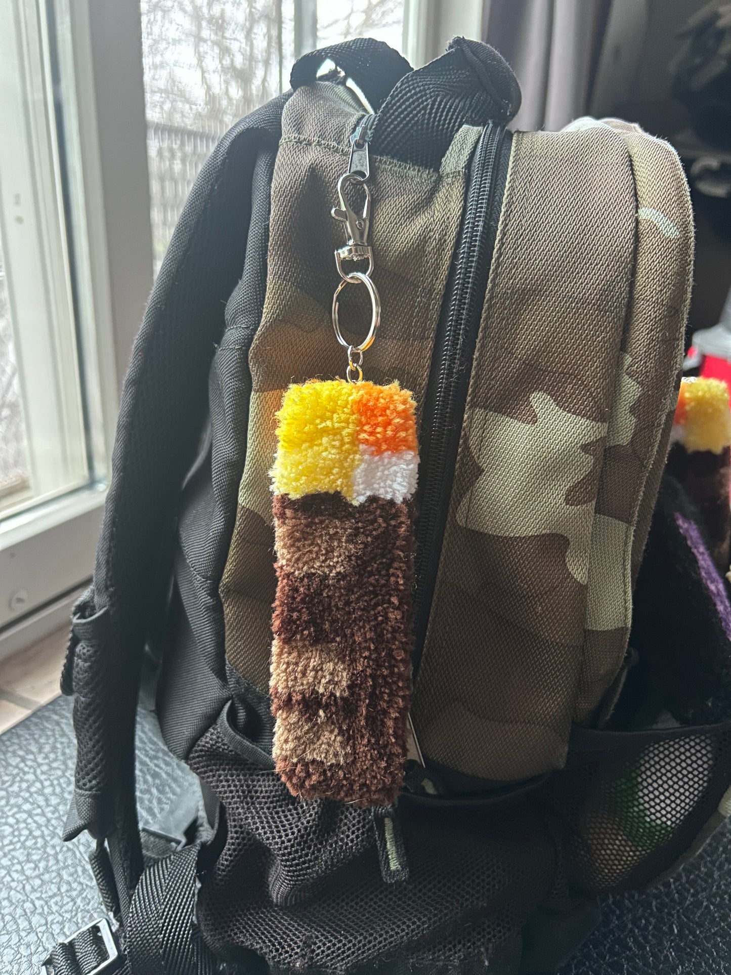Torch Double-Sided Tufted Keychain