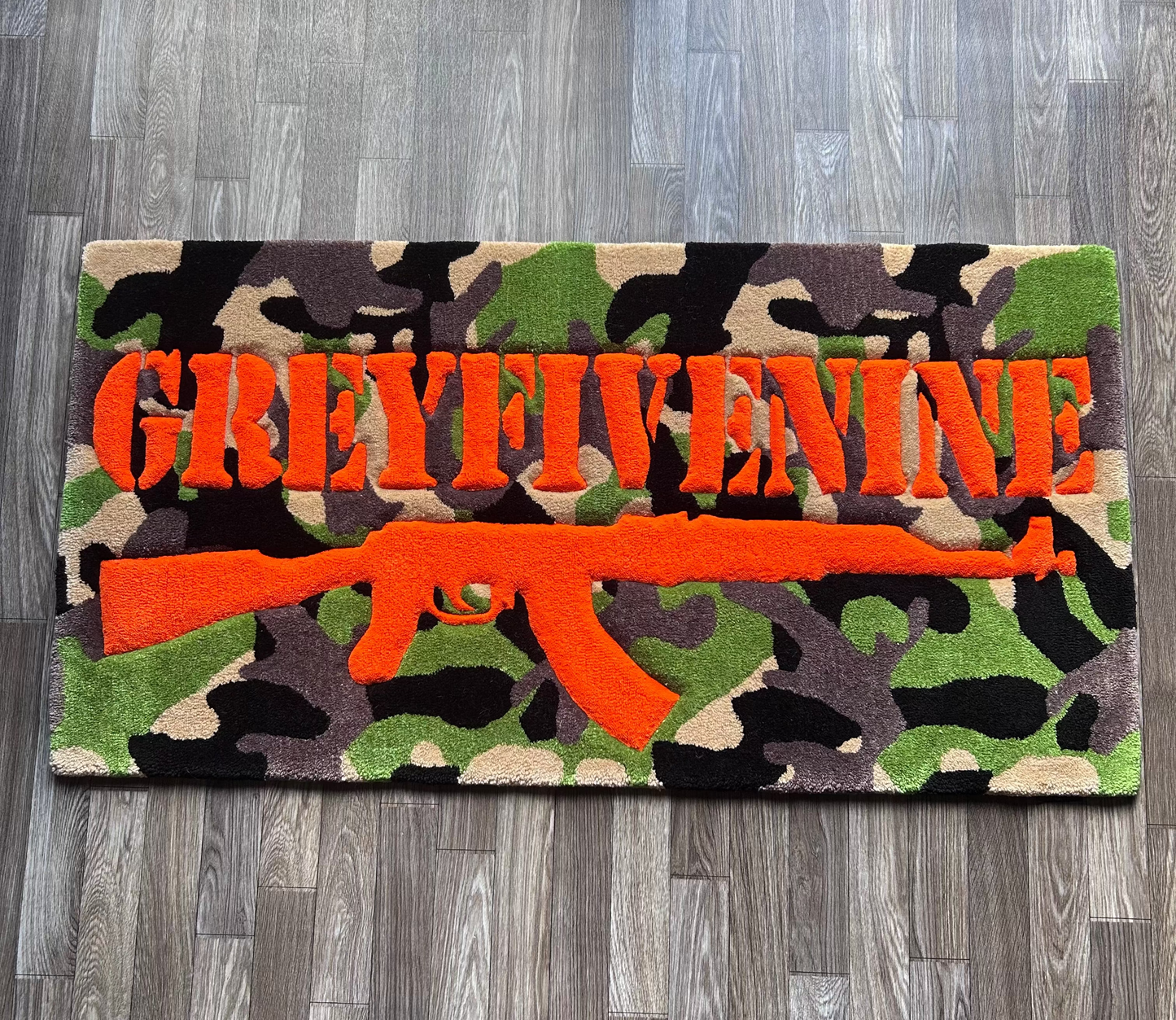 GREYFIVENINE Ak-47 Tufted Rug (Ready to Ship)