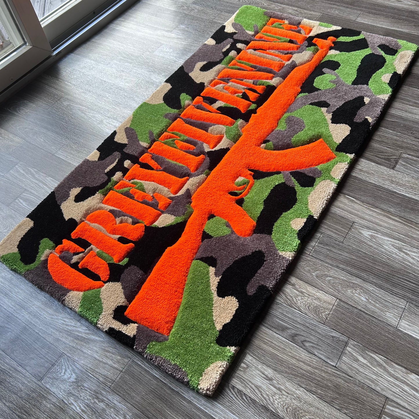 GREYFIVENINE Ak-47 Tufted Rug (Ready to Ship)
