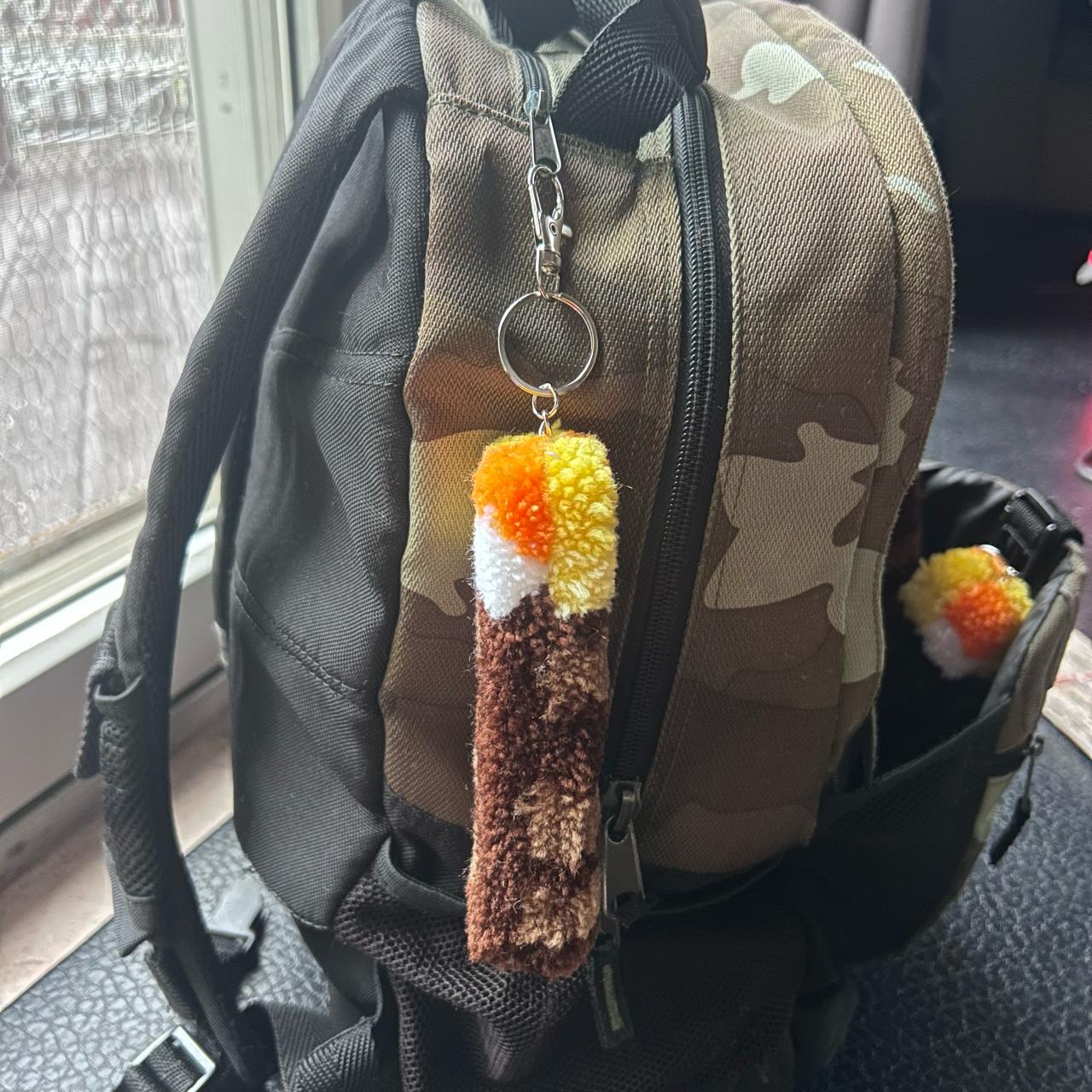 Torch Double-Sided Tufted Keychain