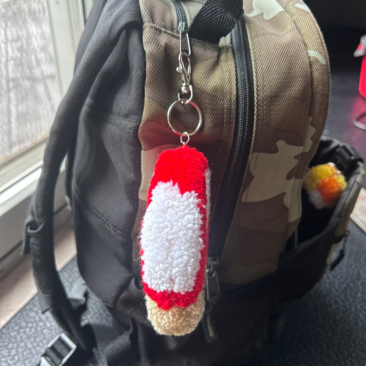 Mushroom Double-Sided Tufted Keychain