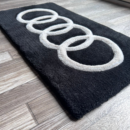 Audi Logo Tufted Rug (Made to Order)