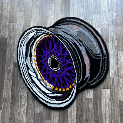Wheel Rim Tufted Rug (Ready to Ship)
