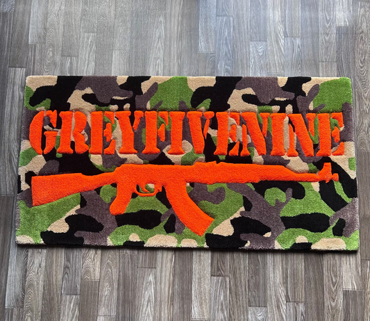 GREYFIVENINE Ak-47 Tufted Rug (Ready to Ship)