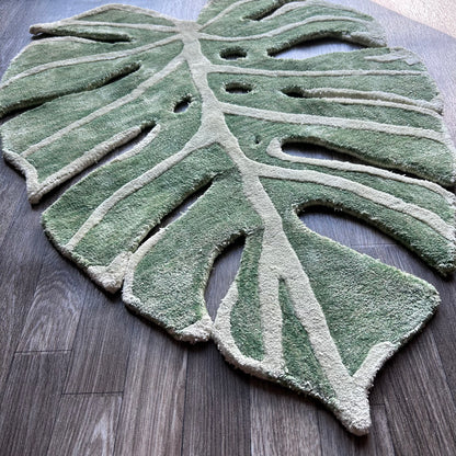 Monstera Leaf Tufted Rug (Ready to Ship)