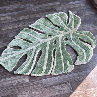 Monstera Leaf Tufted Rug (Ready to Ship)