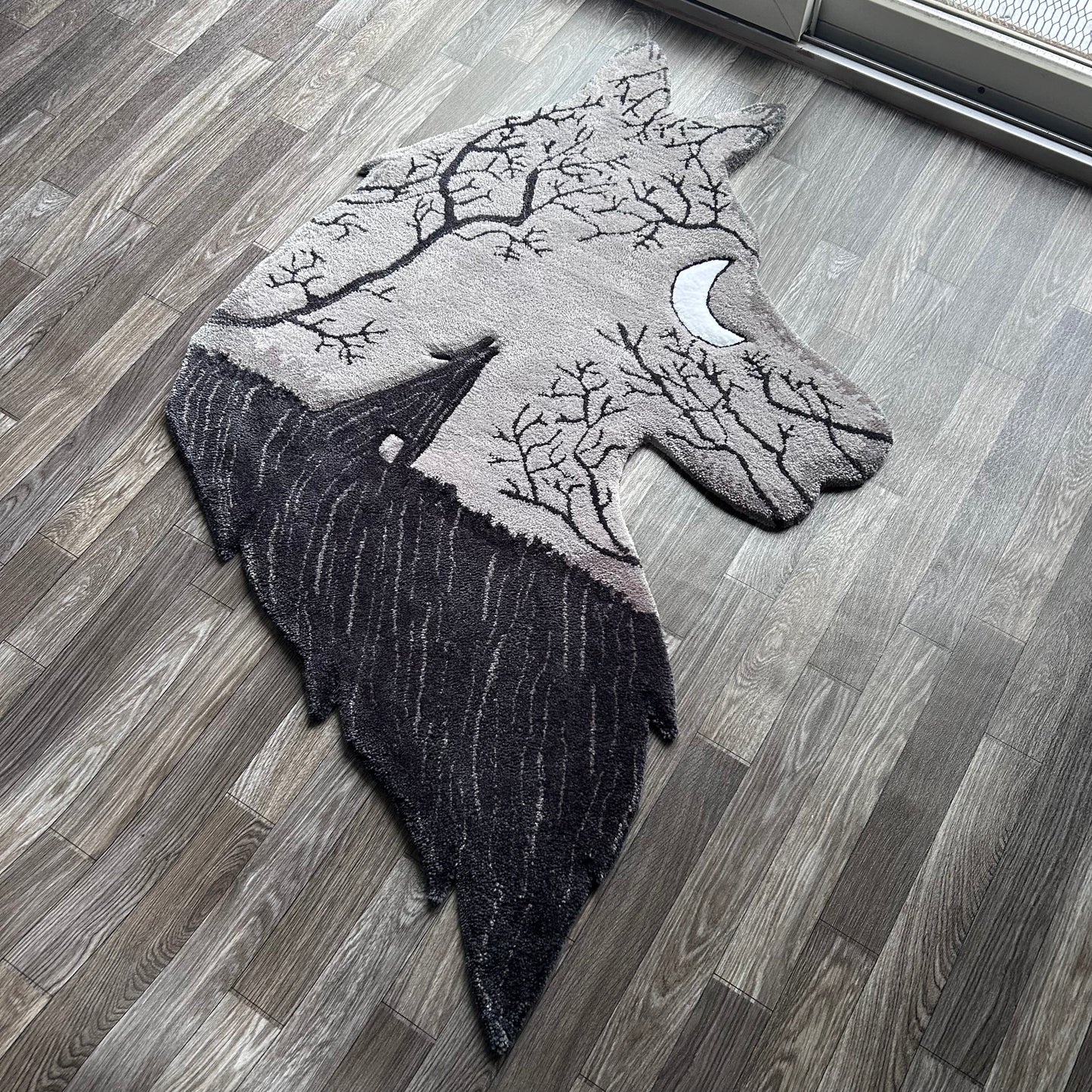 Tufted Wolf Rug (Made to Order)