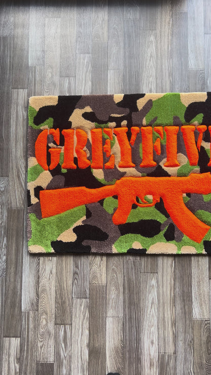 GREYFIVENINE Ak-47 Tufted Rug (Ready to Ship)