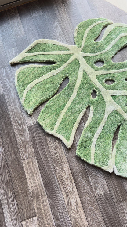 Monstera Leaf Tufted Rug (Ready to Ship)