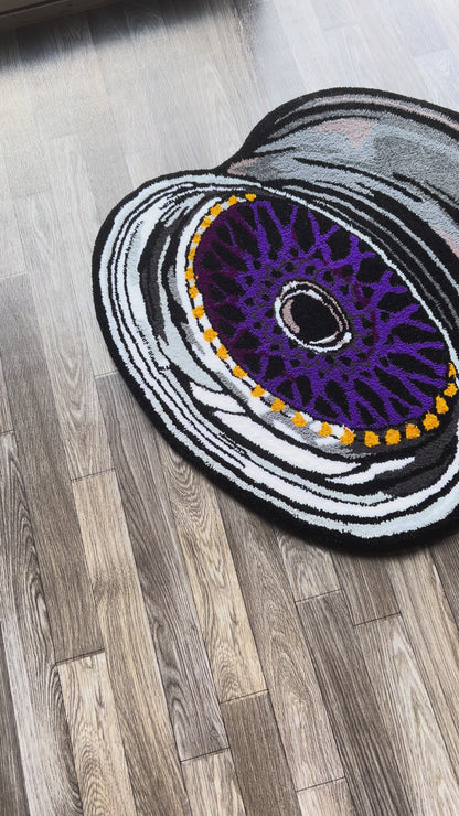 Wheel Rim Tufted Rug (Ready to Ship)